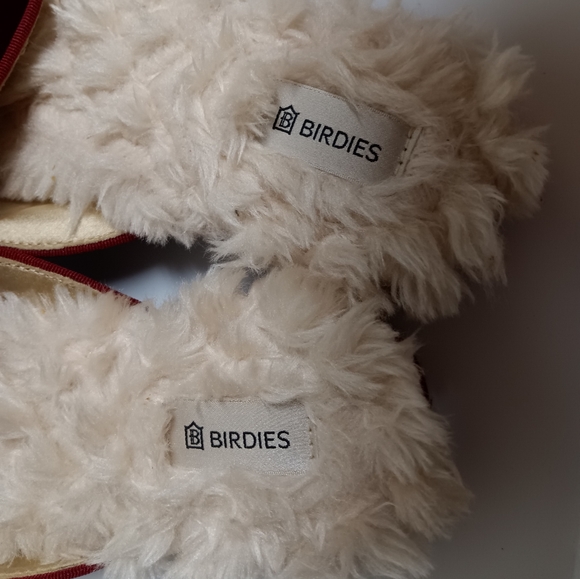 Birdies | The Phoebe Crushed Velvet Bow House Slippers in Burgundy Womens Size 6 - Picture 4 of 16